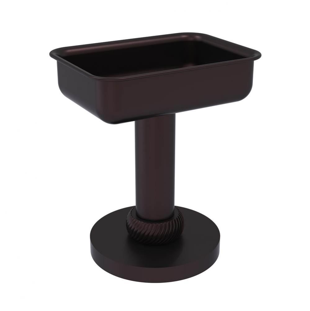 Vanity Top Soap Dish with Twisted Accents