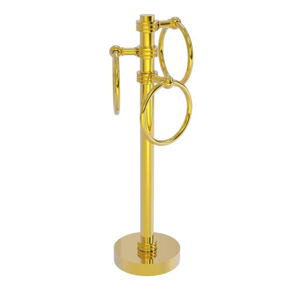 Vanity Top 3 Towel Ring Guest Towel Holder with Dotted Accents