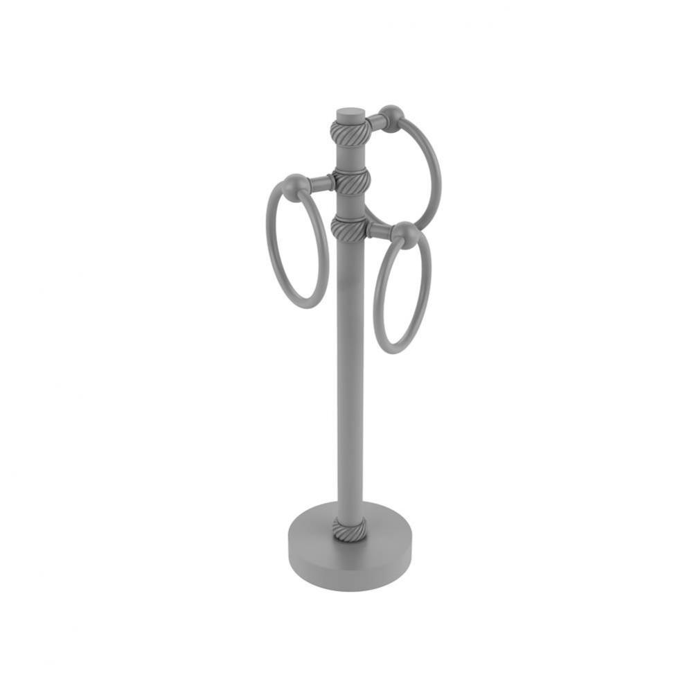 Vanity Top 3 Towel Ring Guest Towel Holder with Twisted Accents