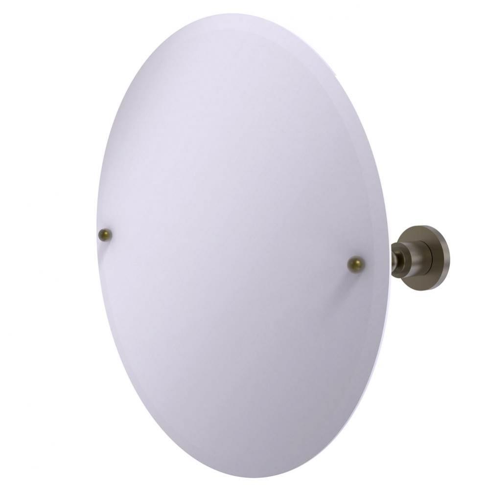 Frameless Round Tilt Mirror with Beveled Edge