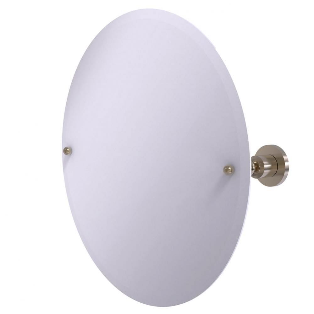 Frameless Round Tilt Mirror with Beveled Edge