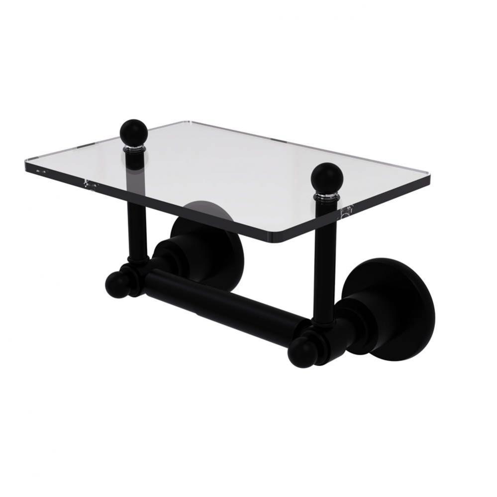 Astor Place Collection Two Post Toilet Tissue Holder with Glass Shelf