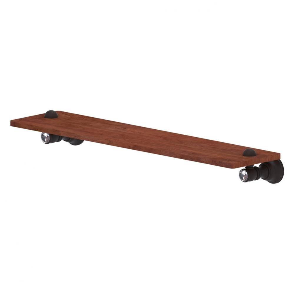 Carolina Crystal Collection 22 Inch Wood Shelf - Oil Rubbed Bronze