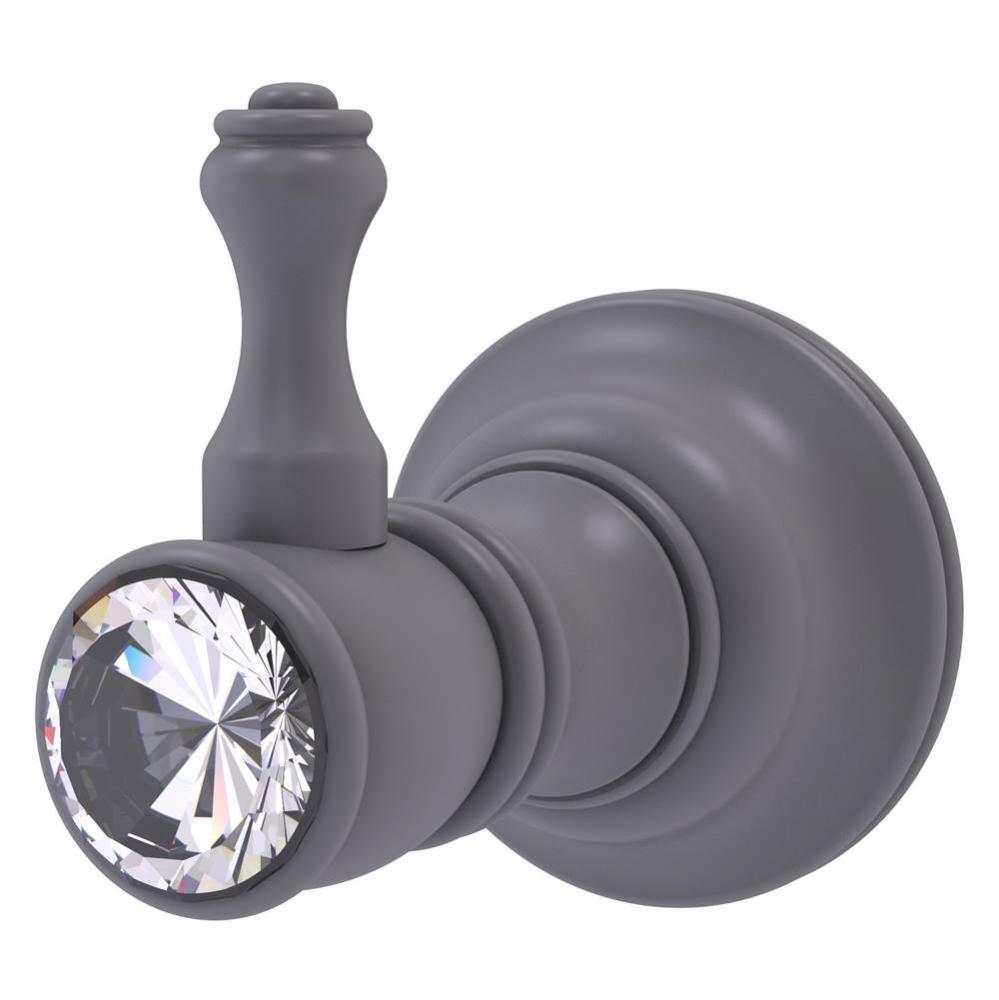 Carolina Crystal Collection Robe Hook - Matte Gray