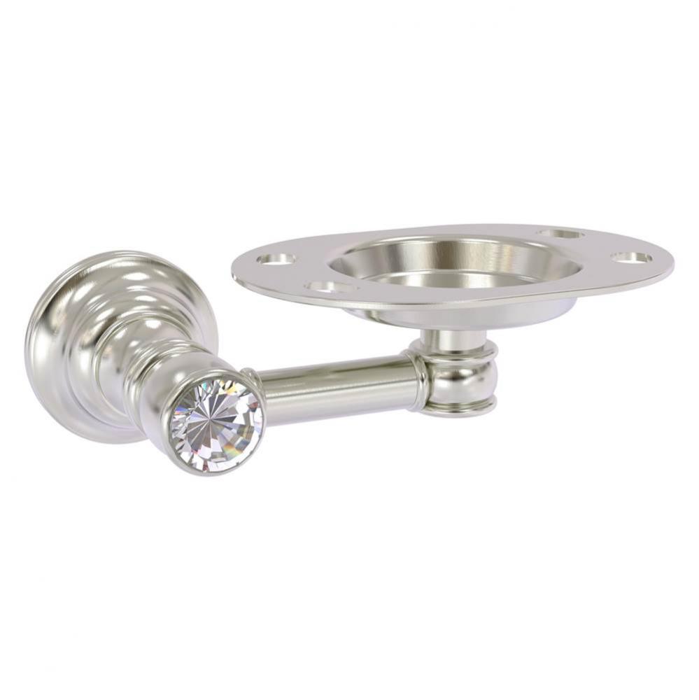 Carolina Crystal Collection Tumbler and Toothbrush Holder - Satin Nickel