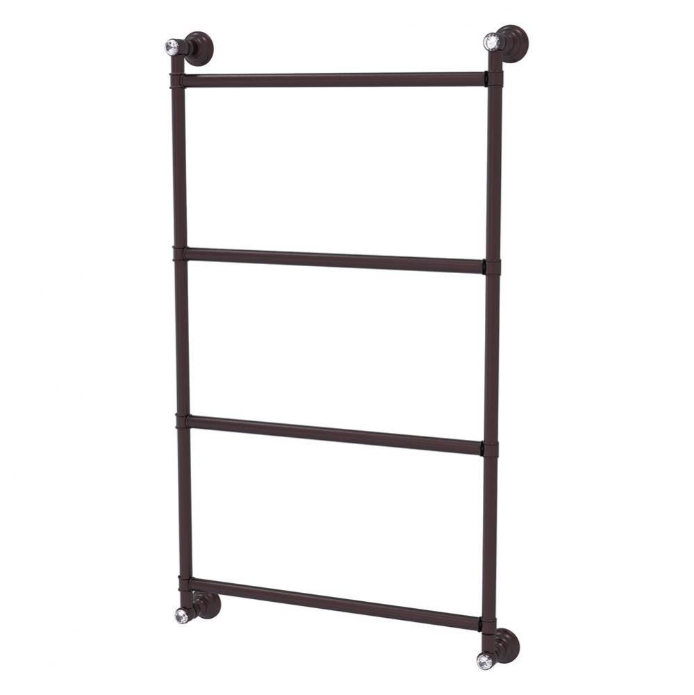 Carolina Crystal Collection 4 Tier 36 Inch Ladder Towel Bar - Antique Bronze