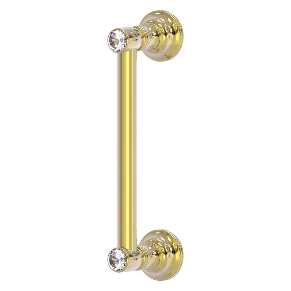 Carolina Crystal Collection 8 Inch Door Pull - Unlacquered Brass