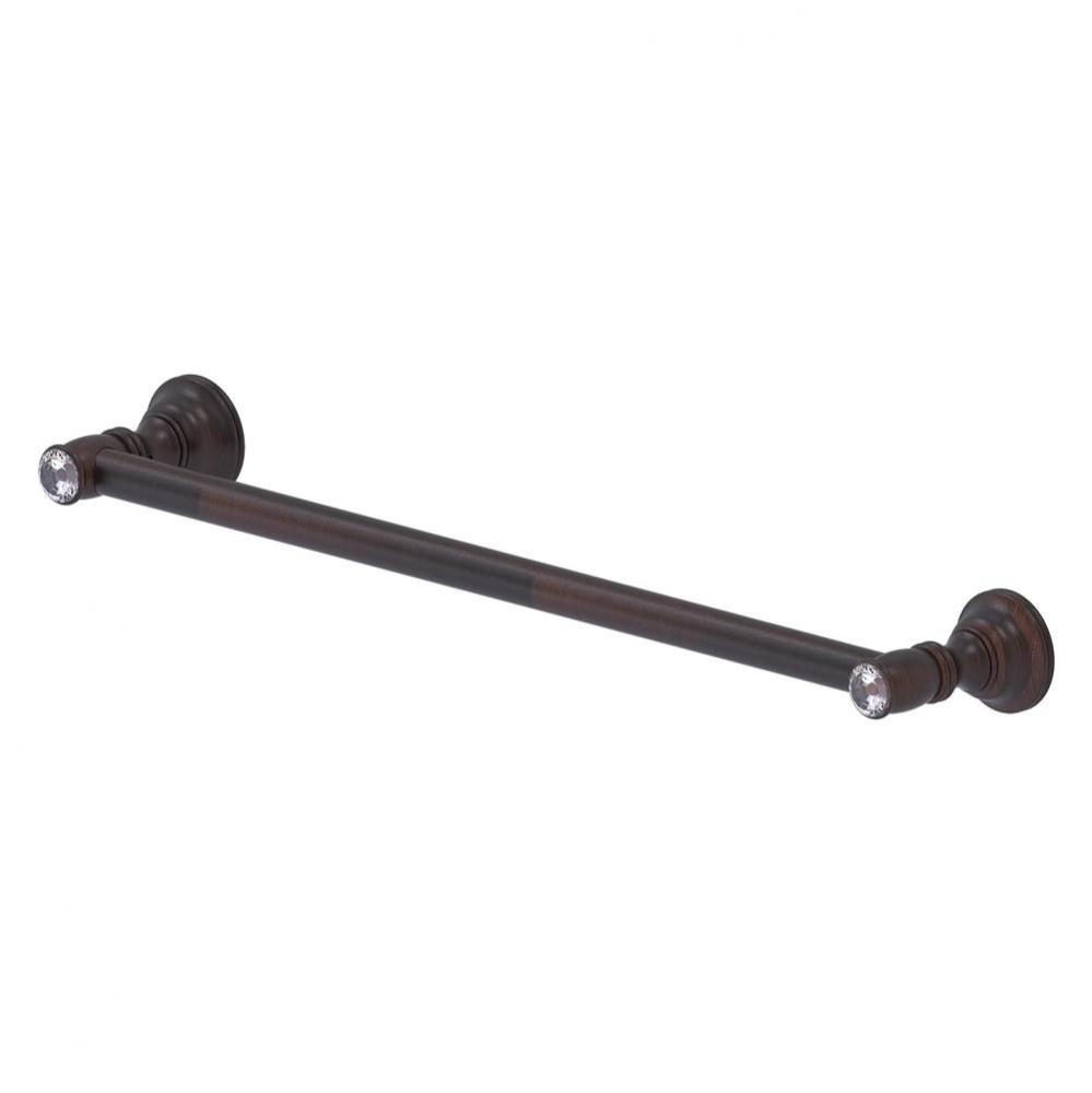 Carolina Crystal Collection 24 Inch Towel Bar - Venetian Bronze