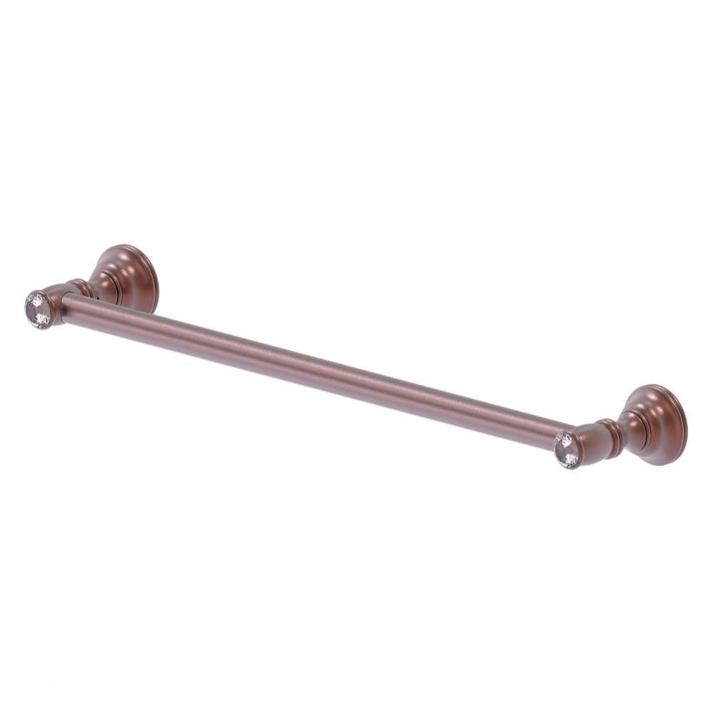 Carolina Crystal Collection 30 Inch Towel Bar - Antique Copper