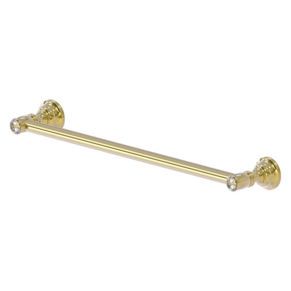 Carolina Crystal Collection 30 Inch Towel Bar - Unlacquered Brass