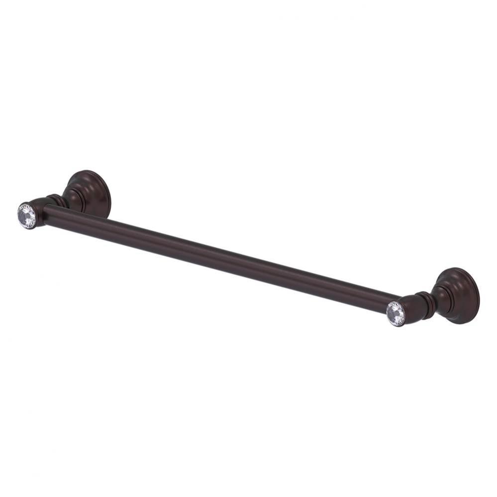 Carolina Crystal Collection 36 Inch Towel Bar - Antique Bronze