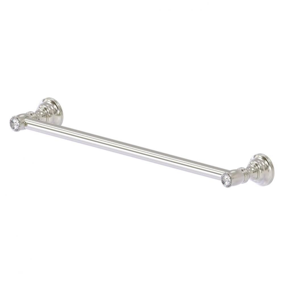 Carolina Crystal Collection 36 Inch Towel Bar - Satin Nickel