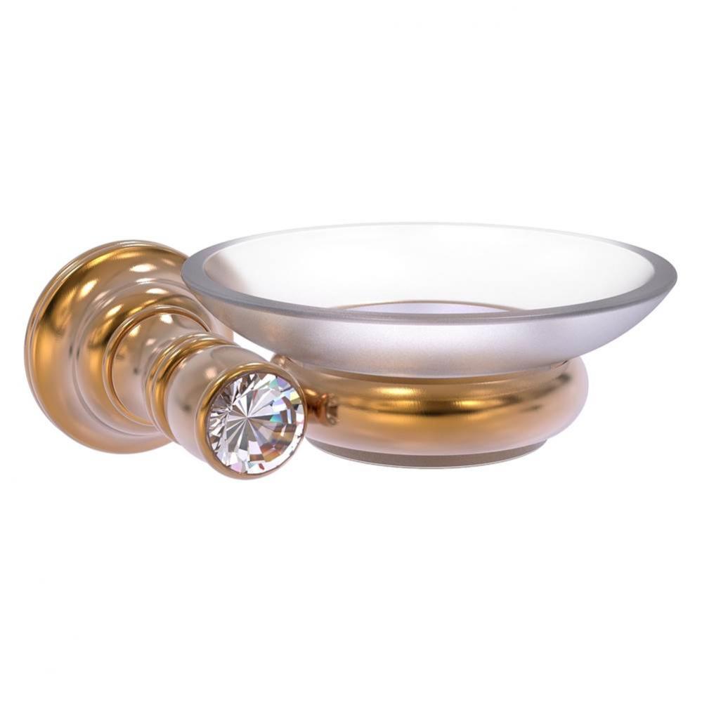 Carolina Crystal Collection Wall Mounted Soap Dish - Brushed Bronze