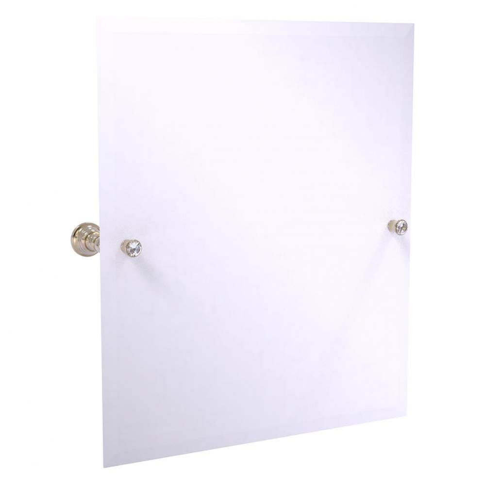 Carolina Crystal Collection Frameless Rectangular Tilt Mirror with Beveled Edge - Antique Pewter