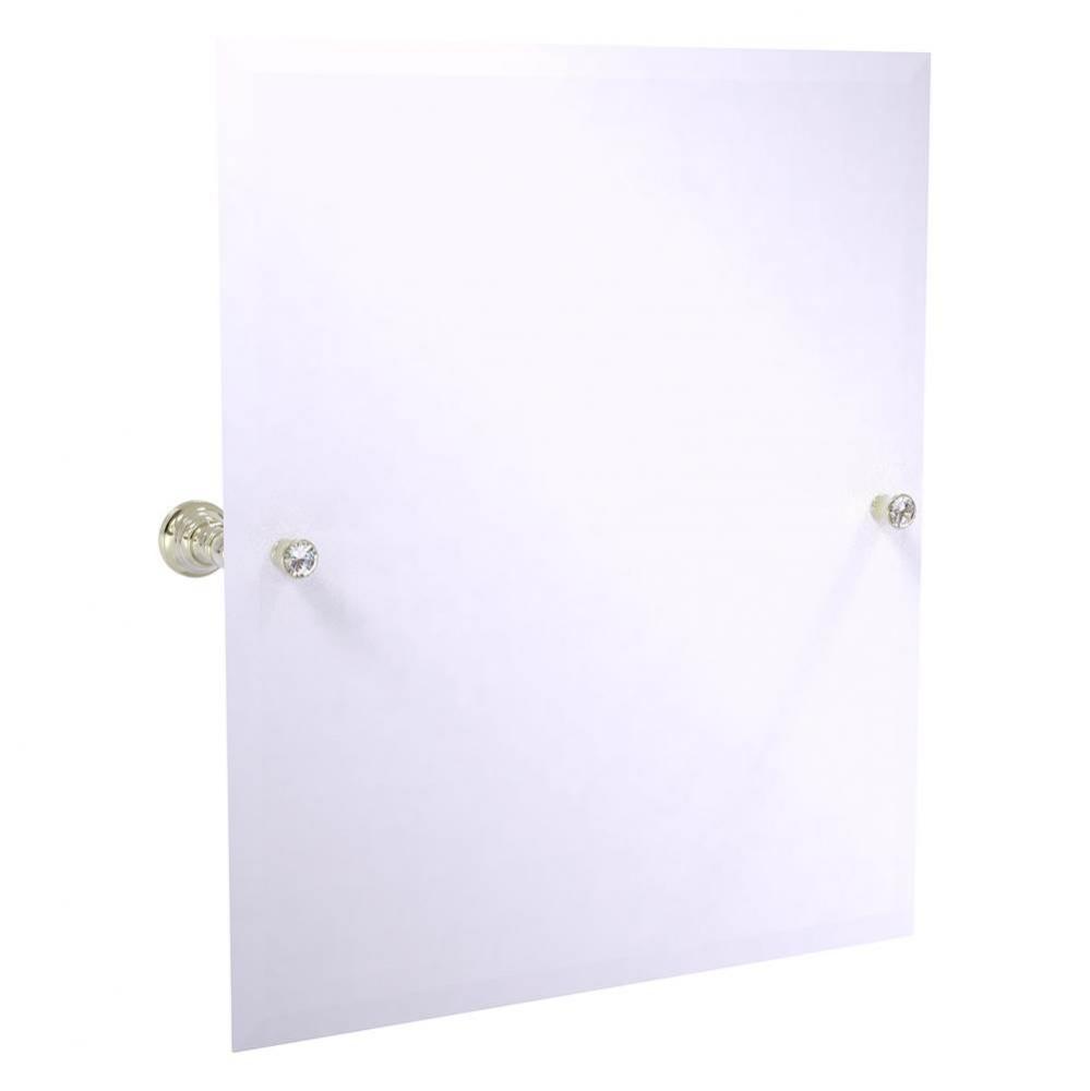 Carolina Crystal Collection Frameless Rectangular Tilt Mirror with Beveled Edge - Polished Nickel