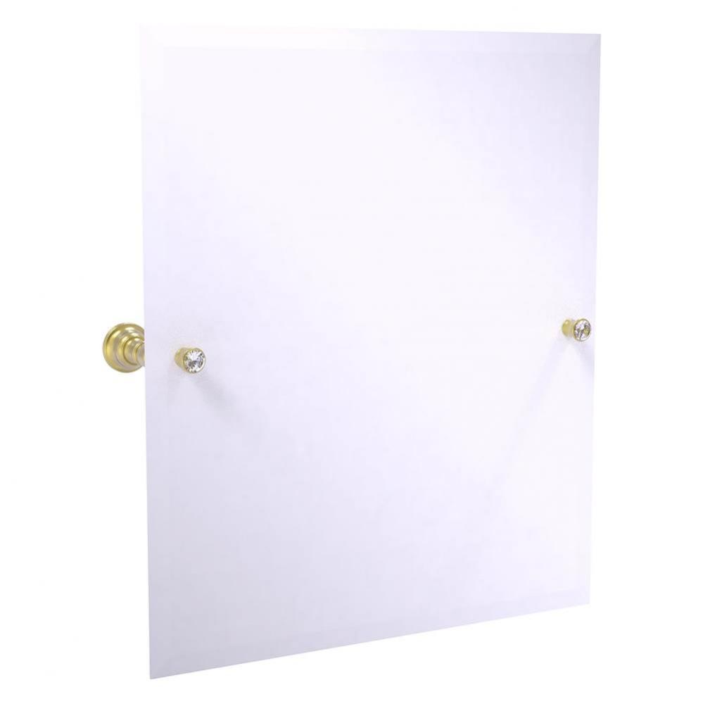 Carolina Crystal Collection Frameless Rectangular Tilt Mirror with Beveled Edge - Satin Brass