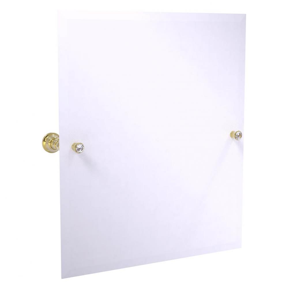 Carolina Crystal Collection Frameless Rectangular Tilt Mirror with Beveled Edge - Unlacquered Bras