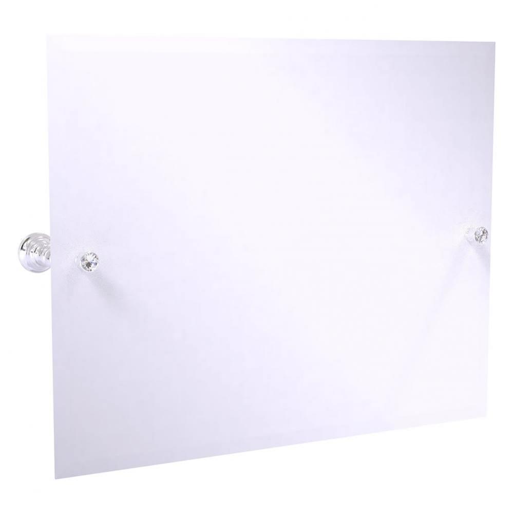 Carolina Crystal Collection Landscape Rectangular Tilt Mirror with Beveled Edge - Polished Chrome