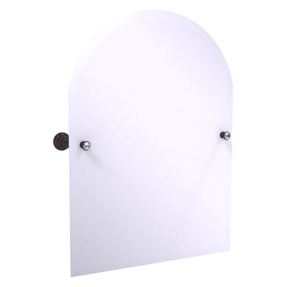 Carolina Crystal Collection Frameless Arched Top Tilt Mirror with Beveled Edge - Antique Bronze