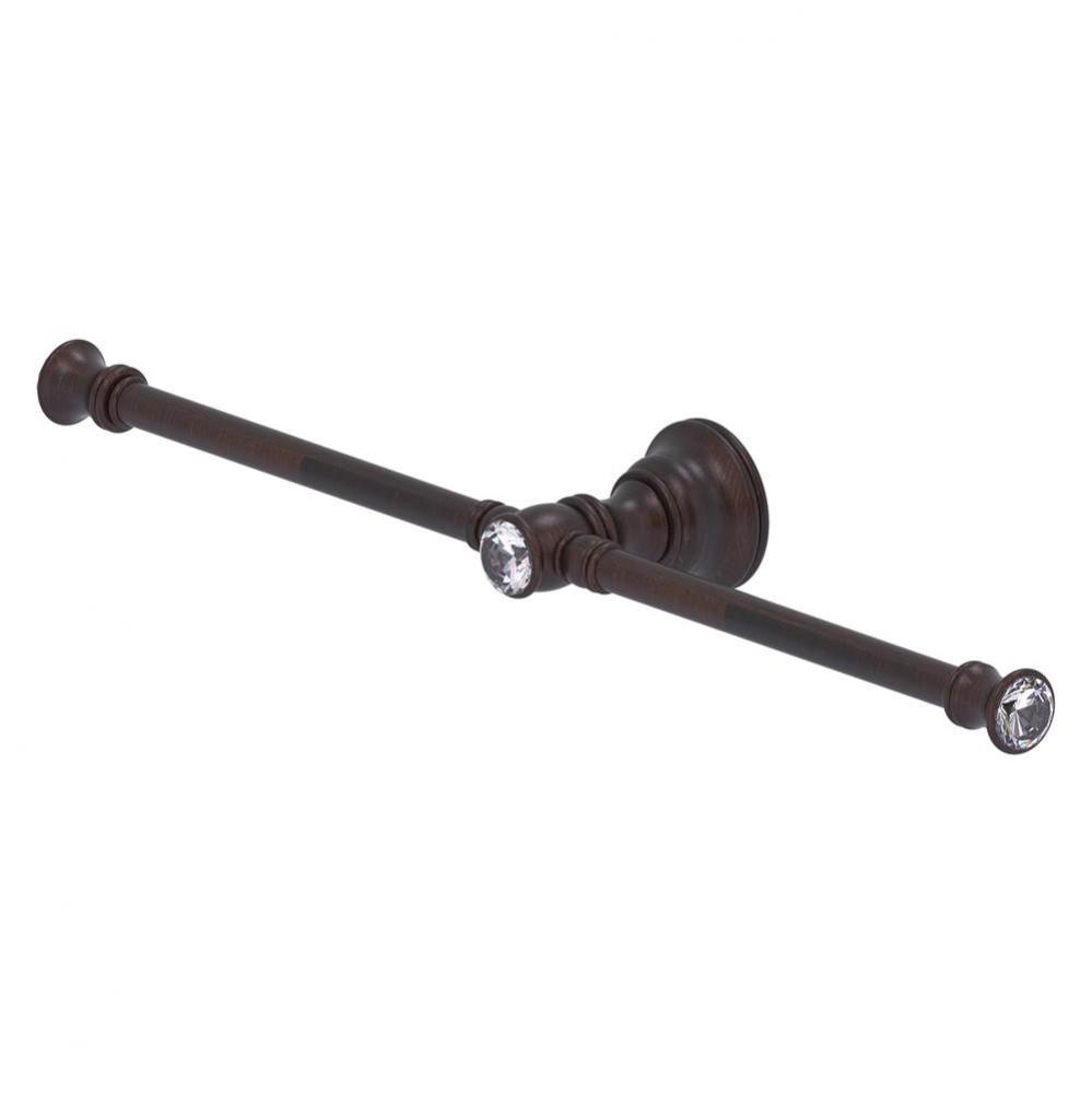 Carolina Crystal Collection 2 Arm Guest Towel Holder - Venetian Bronze