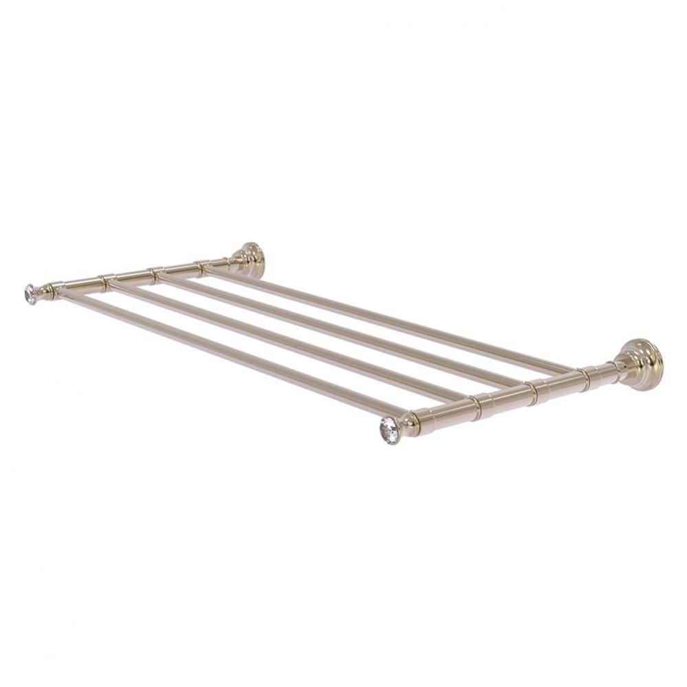 Carolina Crystal Collection 24 Inch Towel Shelf - Antique Pewter