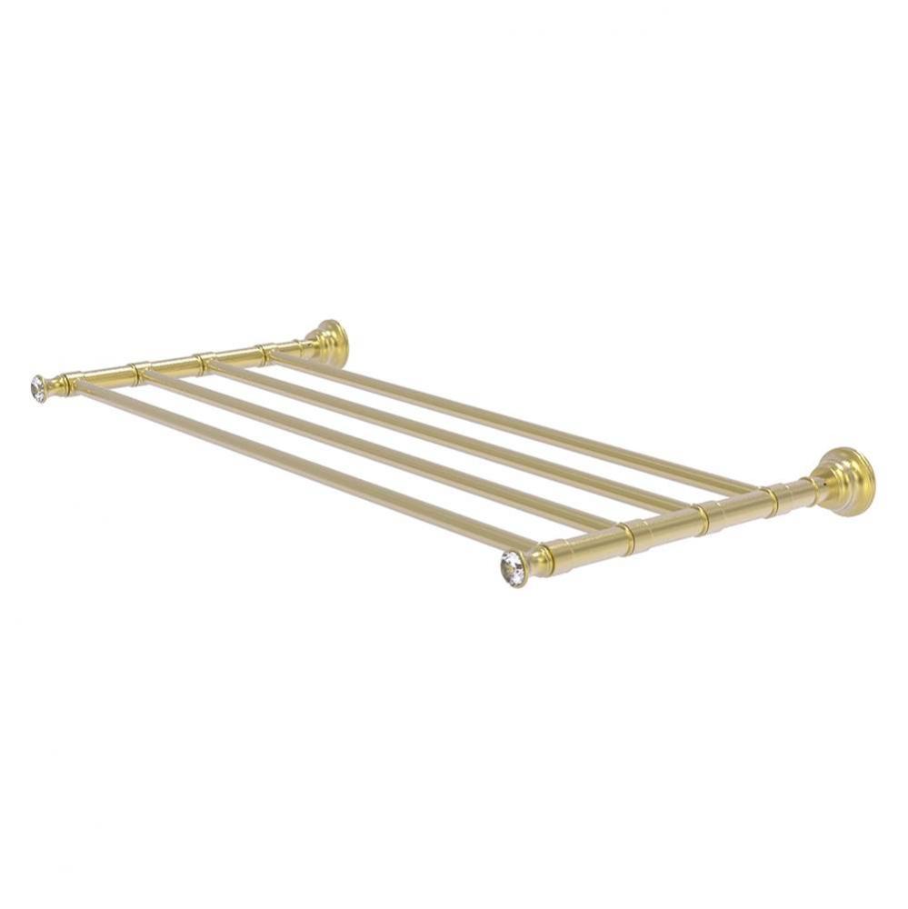 Carolina Crystal Collection 24 Inch Towel Shelf - Satin Brass