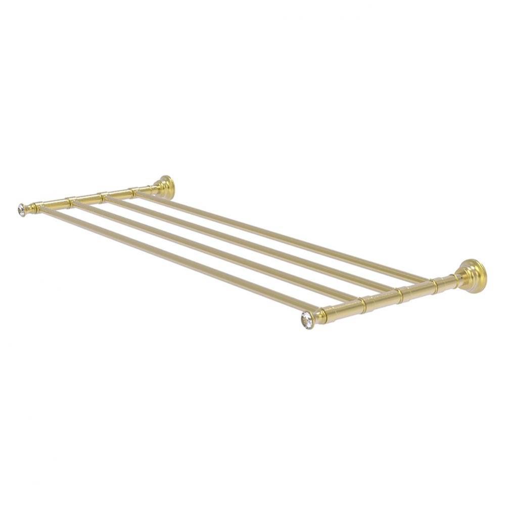Carolina Crystal Collection 30 Inch Towel Shelf - Satin Brass