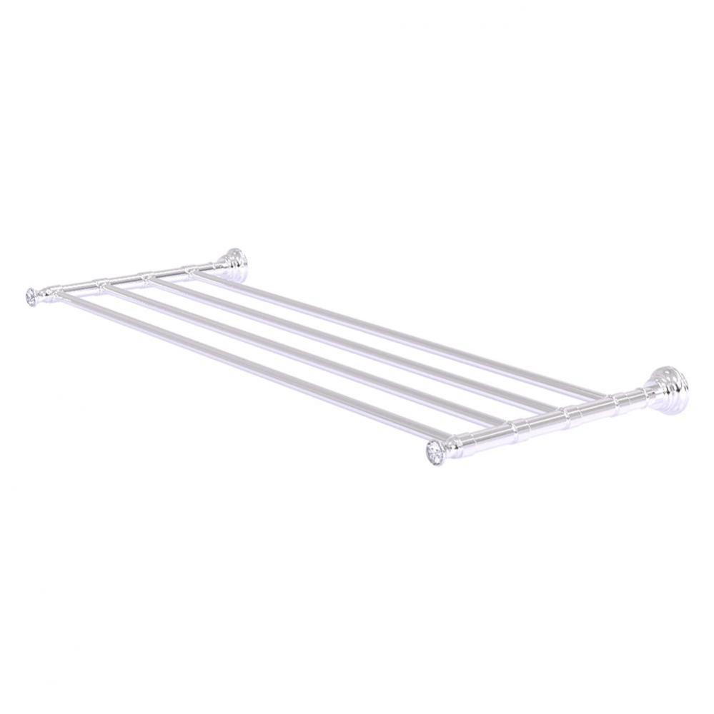 Carolina Crystal Collection 30 Inch Towel Shelf - Satin Chrome