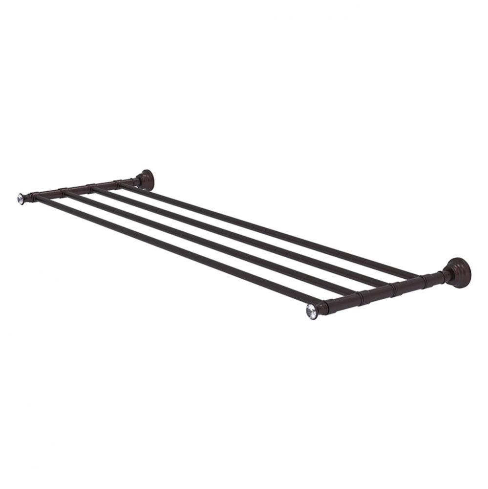 Carolina Crystal Collection 36 Inch Towel Shelf - Antique Bronze
