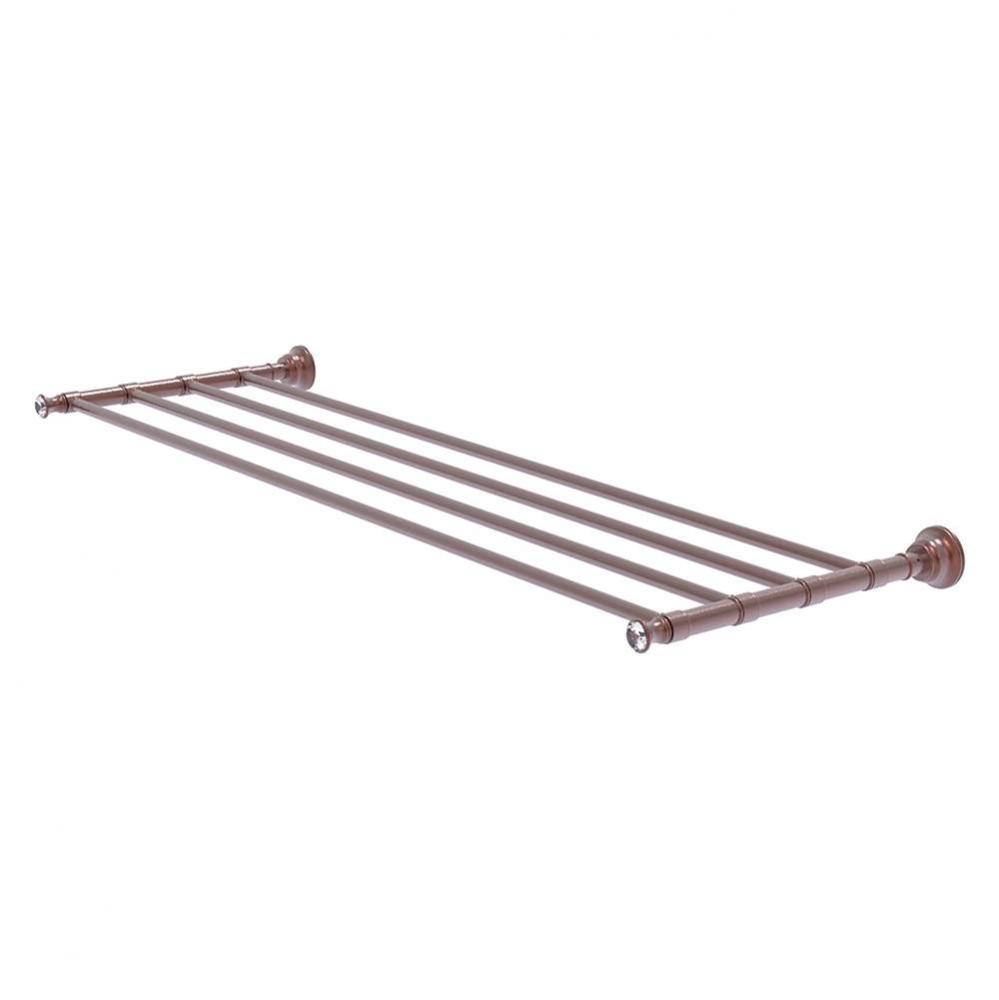 Carolina Crystal Collection 36 Inch Towel Shelf - Antique Copper