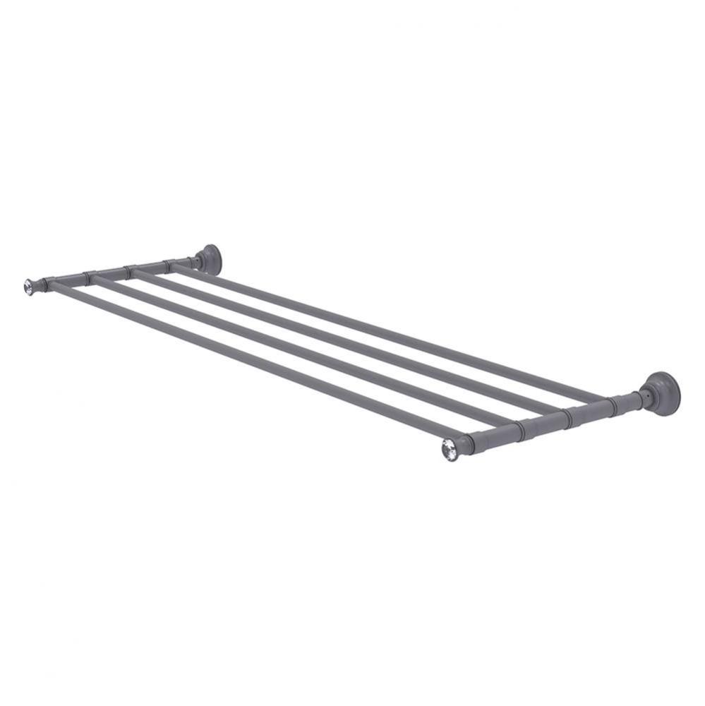 Carolina Crystal Collection 36 Inch Towel Shelf - Matte Gray