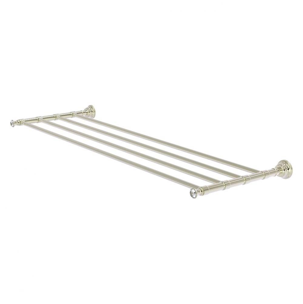 Carolina Crystal Collection 36 Inch Towel Shelf - Polished Nickel