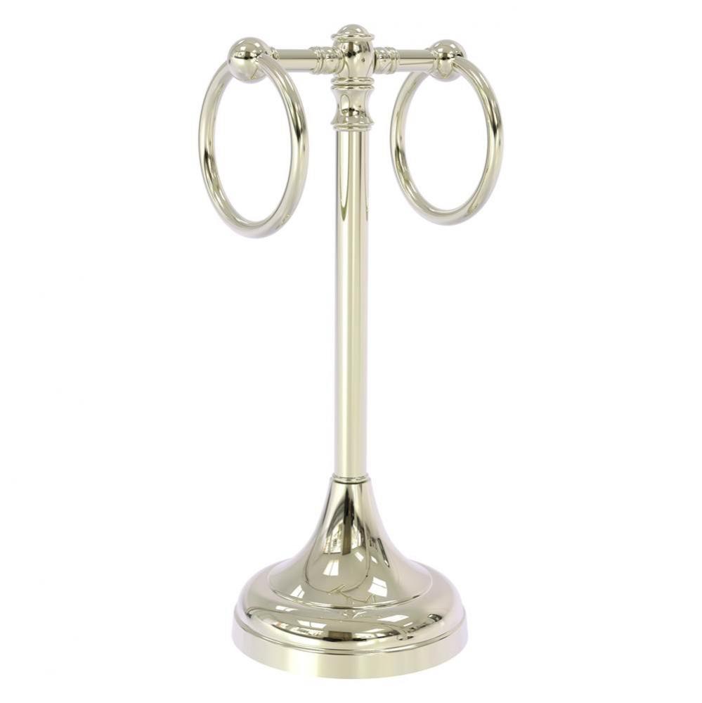 Carolina Collection 2 Ring Guest Towel Stand - Polished Nickel