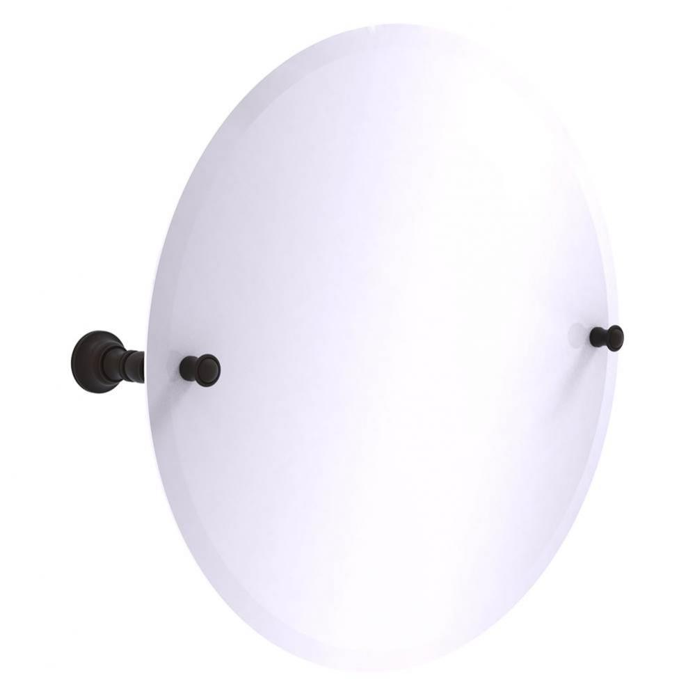 Carolina Collection Frameless Round Tilt Mirror with Beveled Edge - Oil Rubbed Bronze