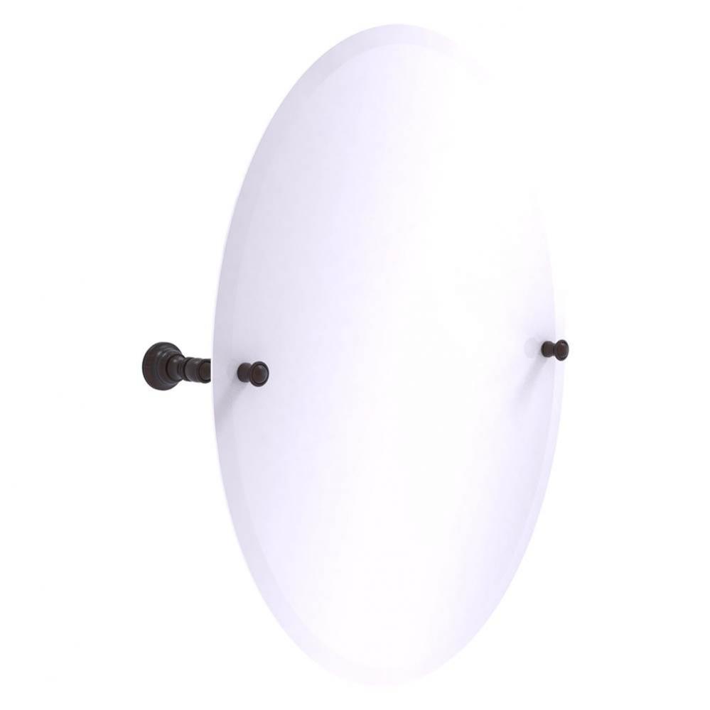 Carolina Collection Frameless Oval Tilt Mirror with Beveled Edge - Venetian Bronze