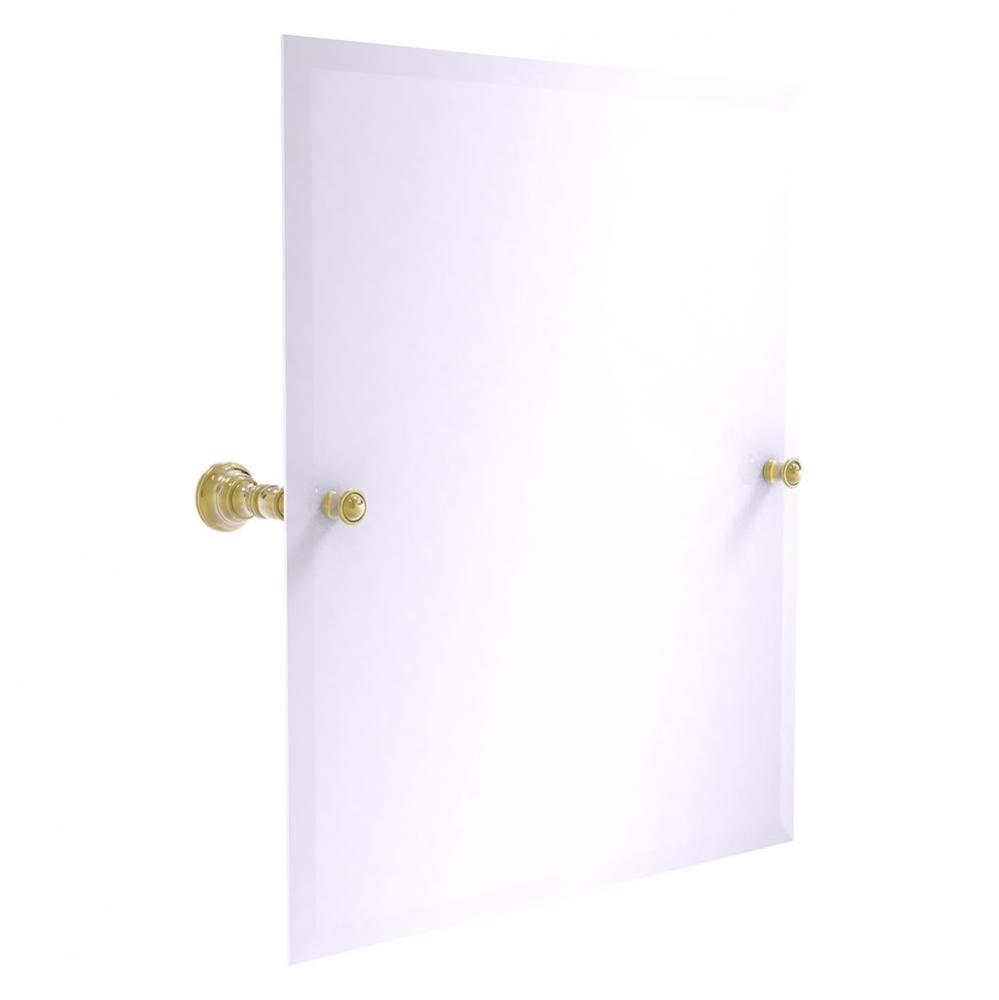 Carolina Collection Frameless Rectangular Tilt Mirror with Beveled Edge - Unlacquered Brass