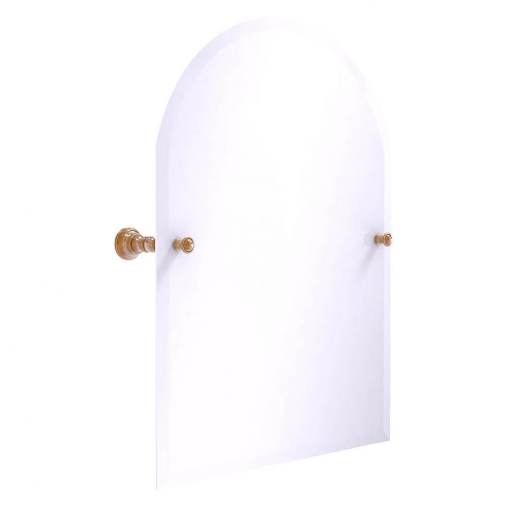 Carolina Collection Frameless Arched Top Tilt Mirror with Beveled Edge - Brushed Bronze