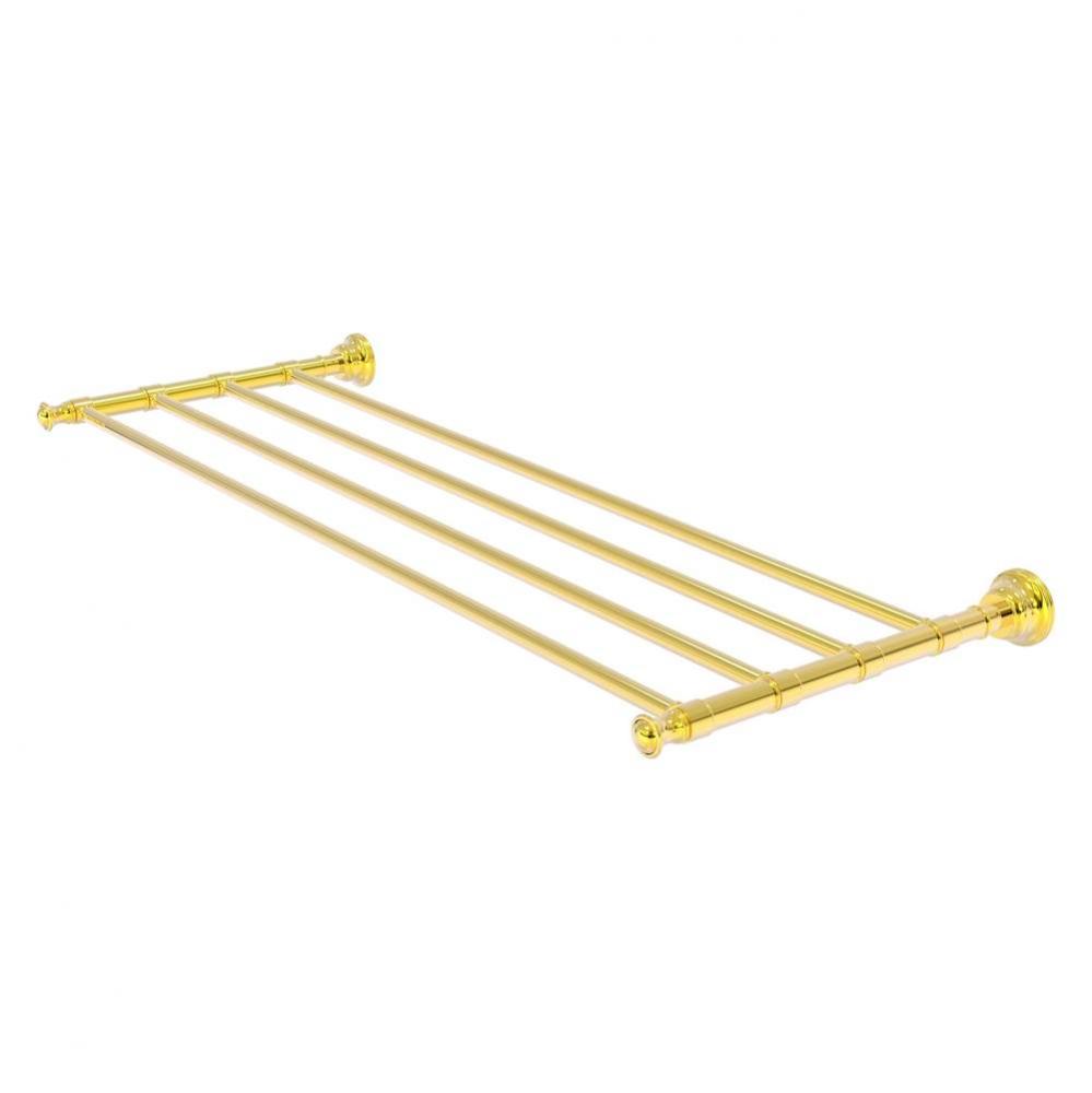 Carolina Collection 30 Inch Towel Shelf - Polished Brass
