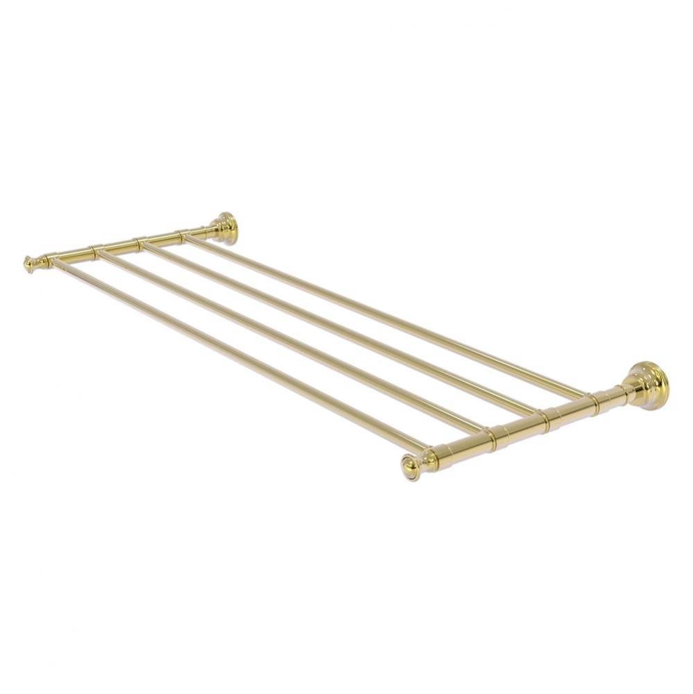 Carolina Collection 30 Inch Towel Shelf - Unlacquered Brass