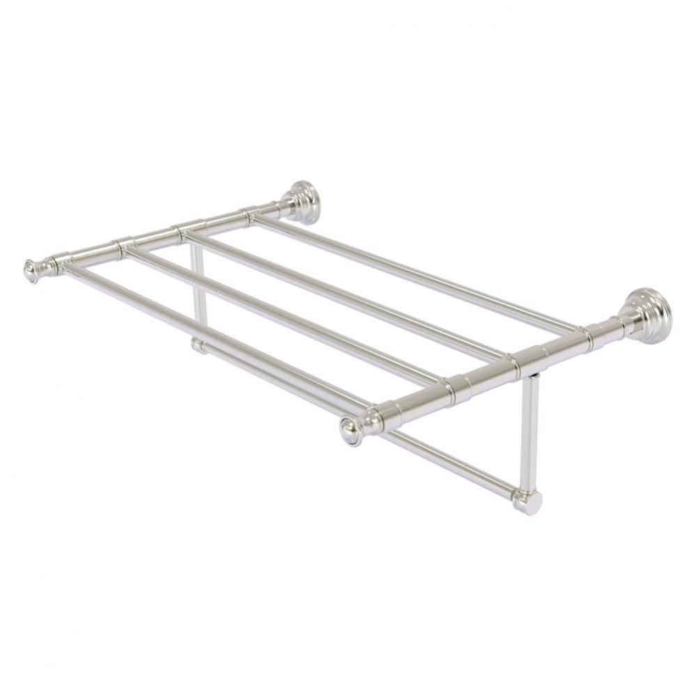 Carolina Collection 24 Inch Towel Shelf with Integrated Towel Bar - Satin Nickel