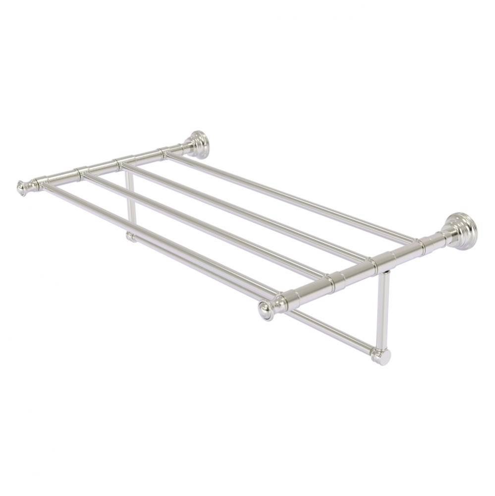Carolina Collection 30 Inch Towel Shelf with Integrated Towel Bar - Satin Nickel