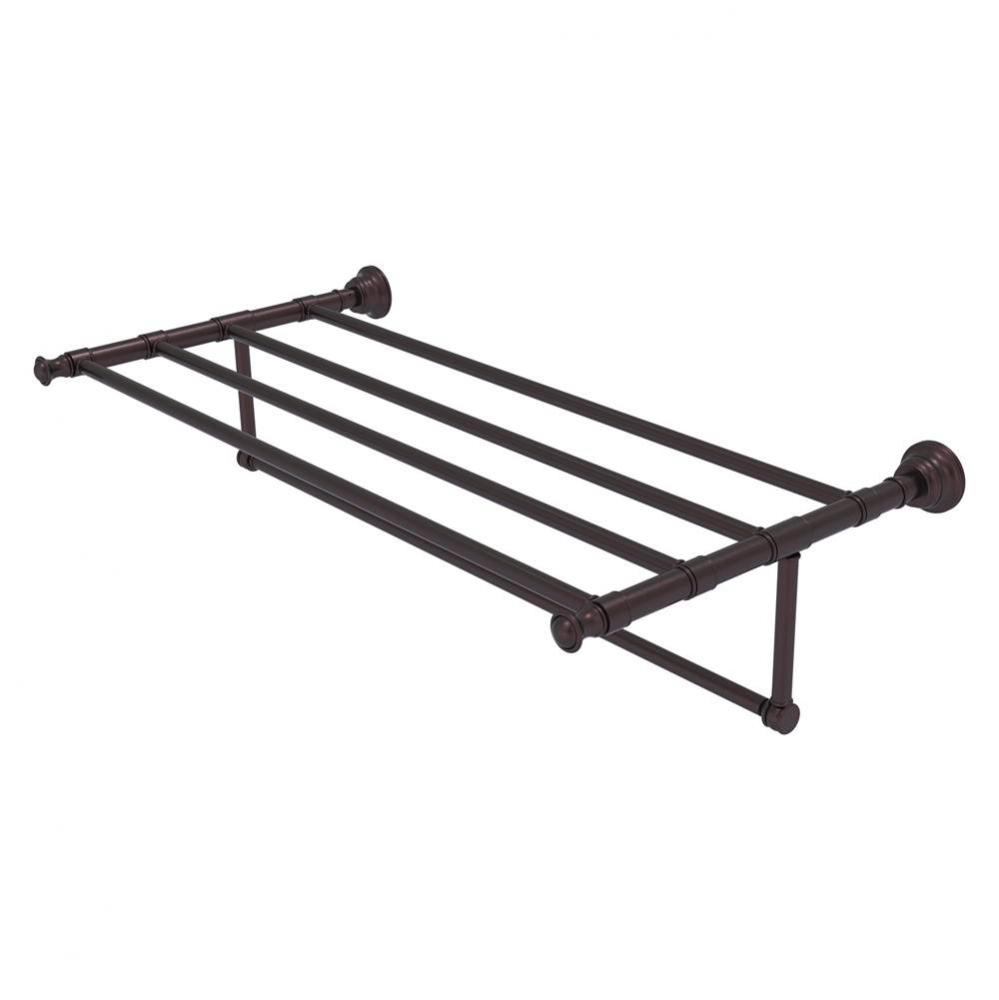 Carolina Collection 36 Inch Towel Shelf with Integrated Towel Bar - Antique Bronze