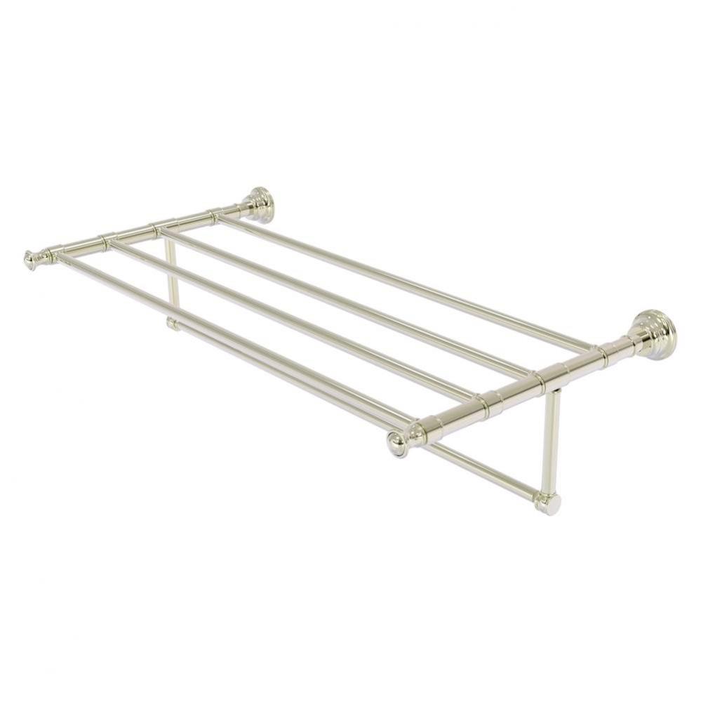 Carolina Collection 36 Inch Towel Shelf with Integrated Towel Bar - Polished Nickel