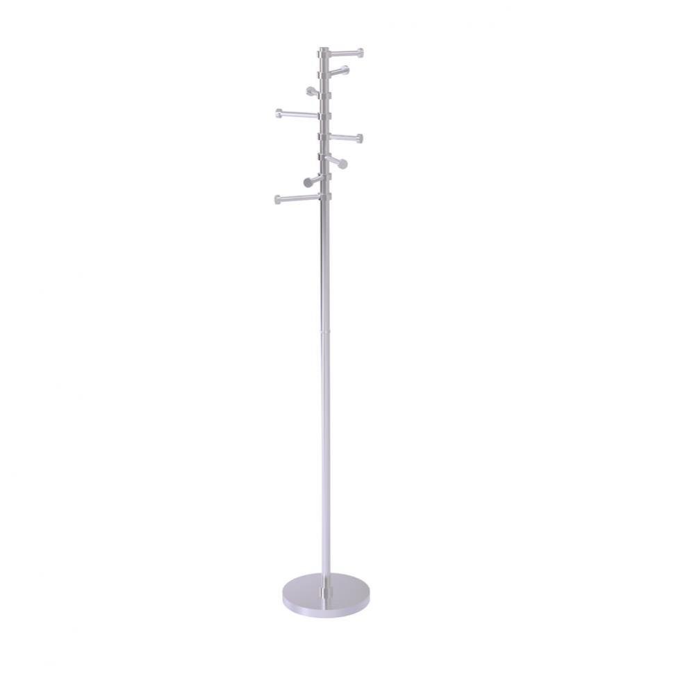 Free Standing Coat Rack with Six Pivoting Pegs