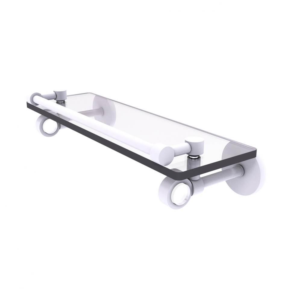 Clearview Collection 16 Inch Glass Shelf with Gallery Rail