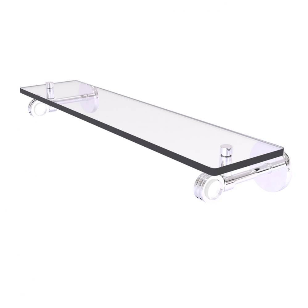 Clearview Collection 22 Inch Glass Shelf with Dotted Accents