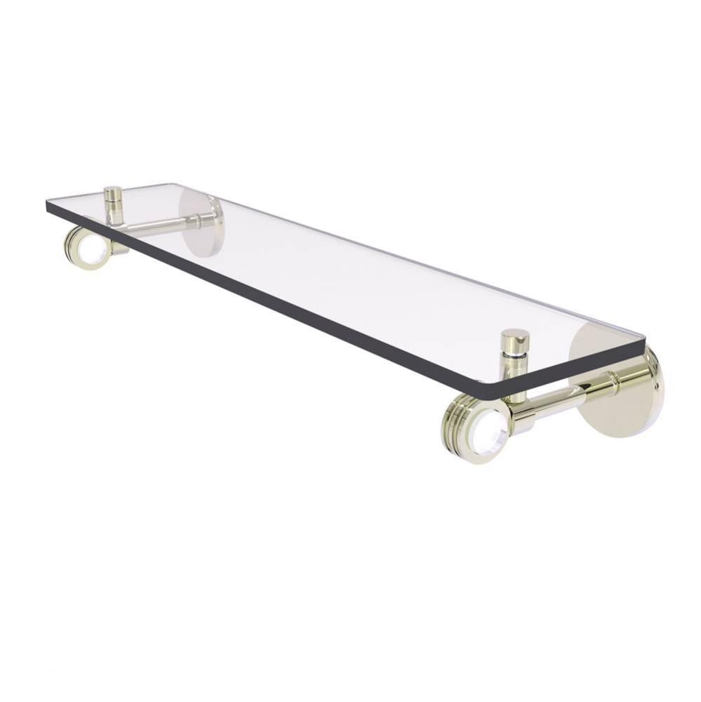 Clearview Collection 22 Inch Glass Shelf with Dotted Accents