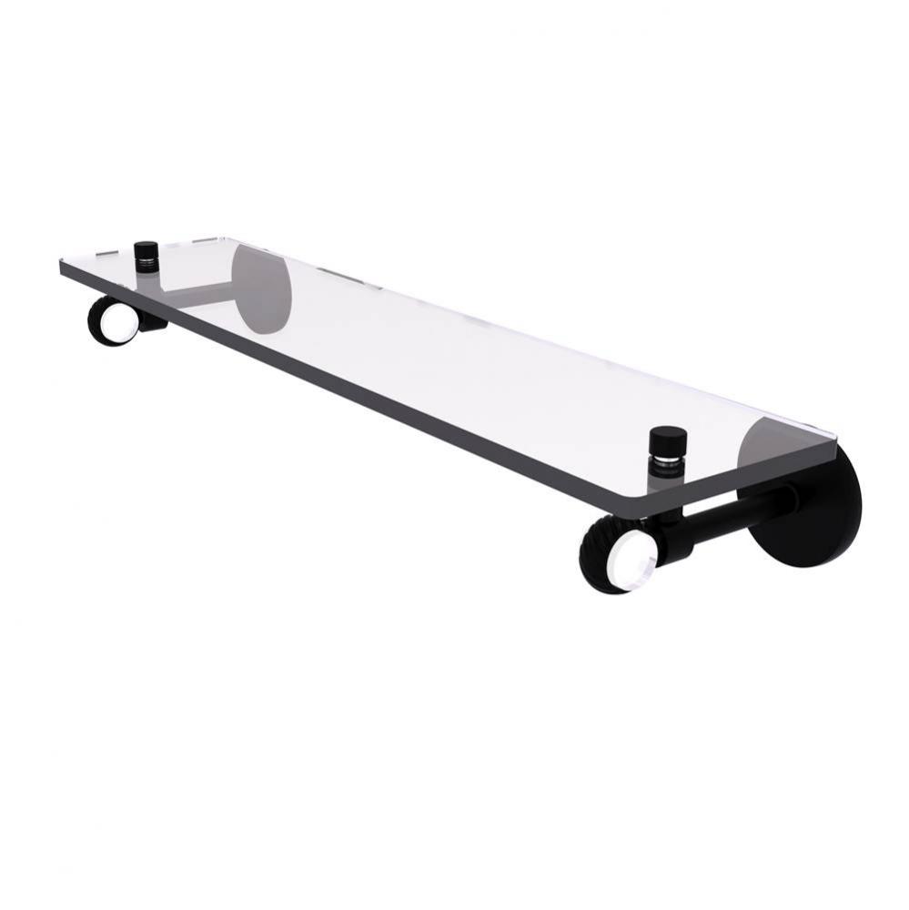 Clearview Collection 22 Inch Glass Shelf with Twisted Accents