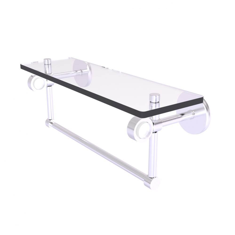 Clearview Collection 16 Inch Glass Shelf with Towel Bar