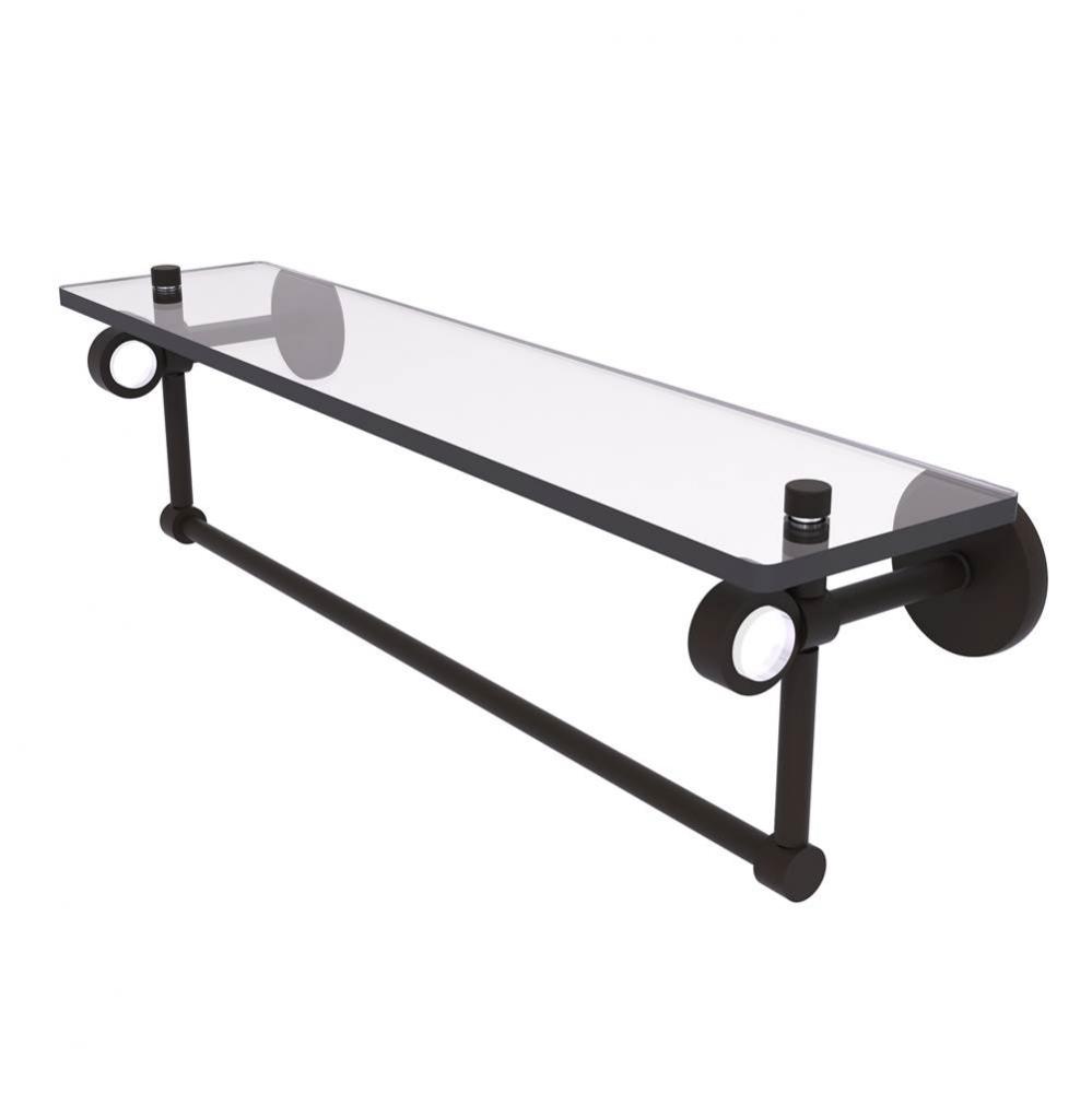 Clearview Collection 22 Inch Glass Shelf with Towel Bar